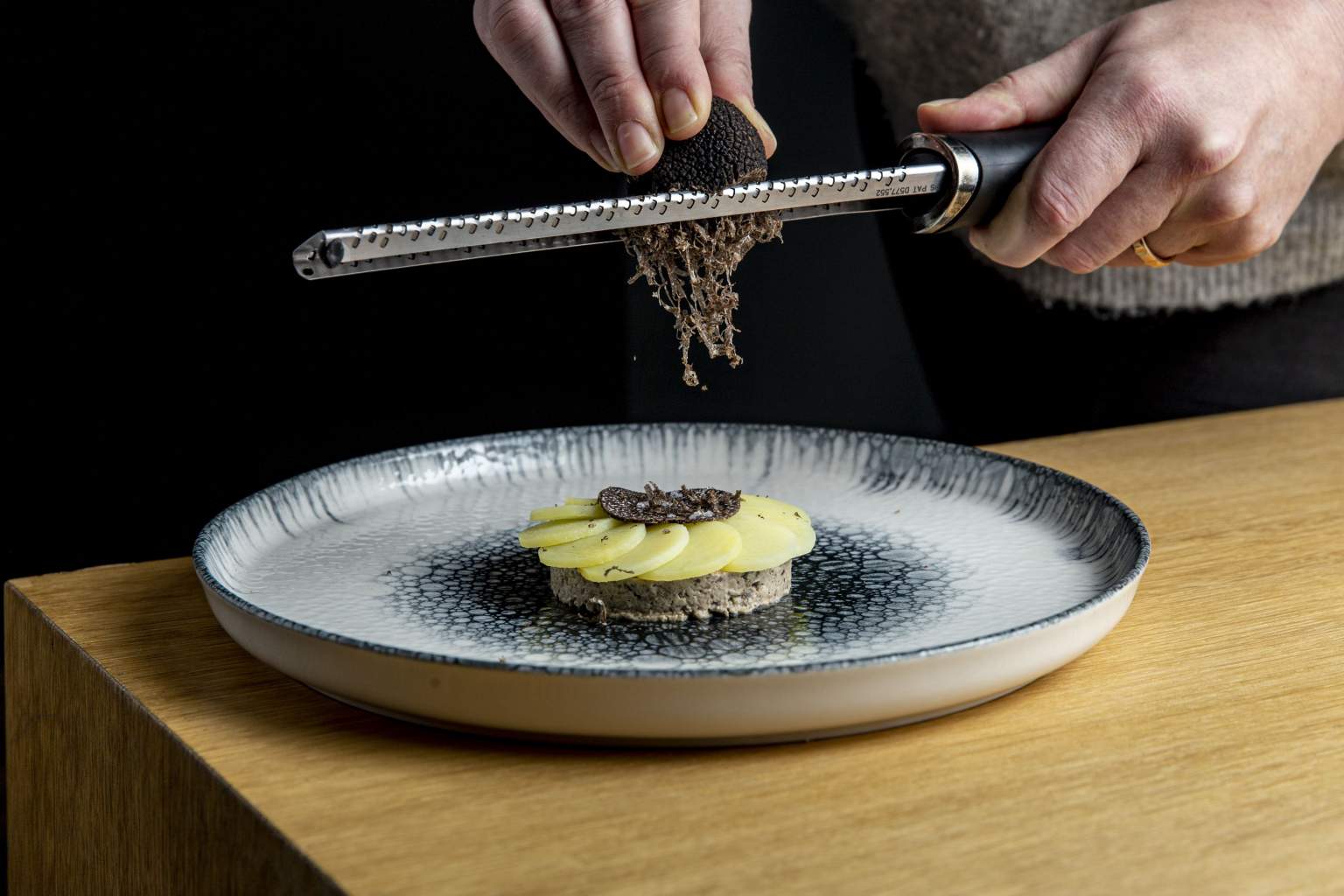 Chef Kunihisa Goto's truffle amuse-bouche